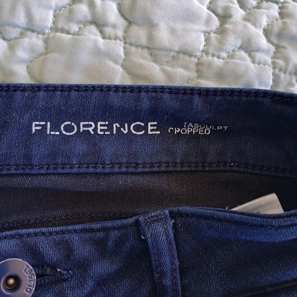 Dl1961 Florence Instasculpt Cropped Flatiron Jeans Sz 28 View 5